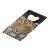 タイガー🐯ステンレス鋼ボトル開口器 クレジットカード栓抜き (正面アングル)