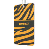 タイガーストライプのパターンとカスタム文字 カーエアーフレッシュナー (左)