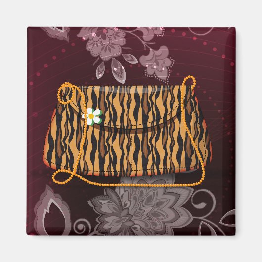 タイガーストライプのパターン マグネット (正面)