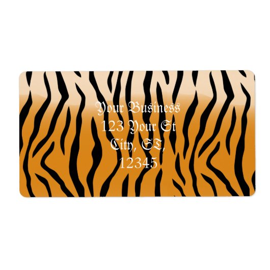 タイガーストライプのパターンThunder_Cove ラベル (正面)