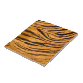 タイガーストライプのファーブラックとオレンジがカスタマイズ タイル (側面)