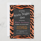 タイガーストライプのプリントシャルボードパーティの招待状 招待状 (正面)