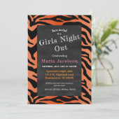 タイガーストライプのプリントシャルボードパーティの招待状 招待状 (スタンド正面)