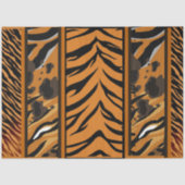 タイガーストライプアニマルプリントの切り離し 薄葉紙 (正面)