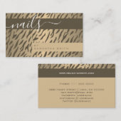 タイガーストライプアニマルプリントパタエレガントーン 名刺 (正面/裏面)