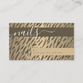 タイガーストライプアニマルプリントパタエレガントーン 名刺 (正面)