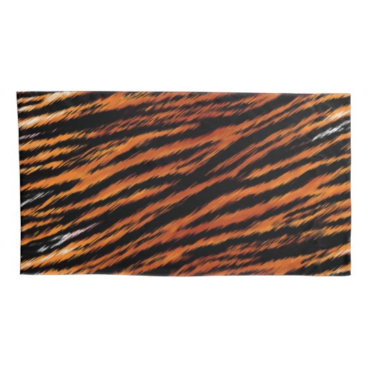 タイガーストライプアニマルプリントピローケース 枕カバー (裏面-右)