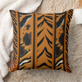 タイガーストライプアニマルプリント クッション (ブランケット)