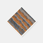 タイガーストライプズスキンインスパイアデザイン スタンダードカクテルナプキン (角)