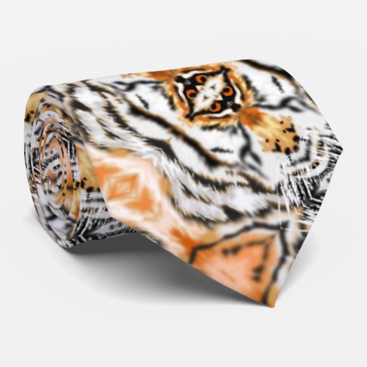 タイガーストライプズネックタイモダンデザイン ネクタイ (ロール)