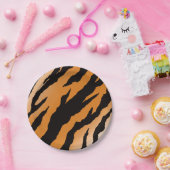 タイガーストライプデザイン紙プレート ペーパープレート (パーティー)