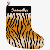 タイガーストライプパタン大クリスマスストッキング ラージクリスマスストッキング (正面)
