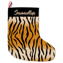 タイガーストライプパタン大クリスマスストッキング