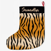 タイガーストライプパタン大クリスマスストッキング ラージクリスマスストッキング (裏面)