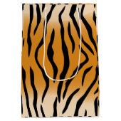 タイガーストライプパターンデザイン ミディアムペーパーバッグ (裏面)