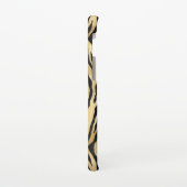 タイガーストライプパターンモノグラムイニシャル金ゴールドブラック SAMSUNG GALAXYケース (左側)