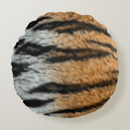 タイガーストライププリントパターンの背景 ラウンドクッション