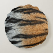 タイガーストライププリントパターンの背景 ラウンドクッション (裏面)