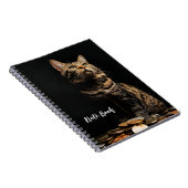 タイガーストライププリント可愛い猫スパイラル写真帳 ノートブック (右側)