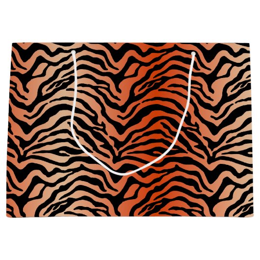 タイガーストライププリント大抱き枕 ラージペーパーバッグ (正面)