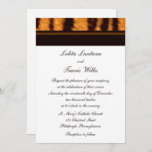 タイガーストライプ結婚式招待状 招待状 (正面/裏面)