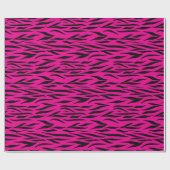 タイガーストライプSweet sixteenピンク明るい赤紫色シームレス ラッピングペーパー (フラット)