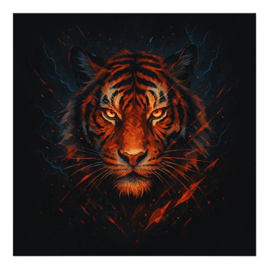 タイガーストーム – 激しいエネルギーを放つ フォトプリント            (正面)