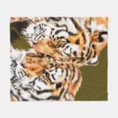 タイガースファミリーフリースブランケットカップル フリースブランケット (正面(横))