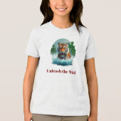 タイガースプラッシュ:激しい川の轟音Tシャツコレクション トライブレンドTシャツ (正面)