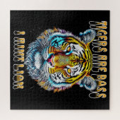 タイガースボス、私はライオンおもしろい引用文 ジグソーパズル (横)