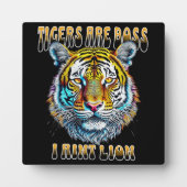 タイガースボス、私はライオンおもしろい引用文 フォトプラーク (正面)