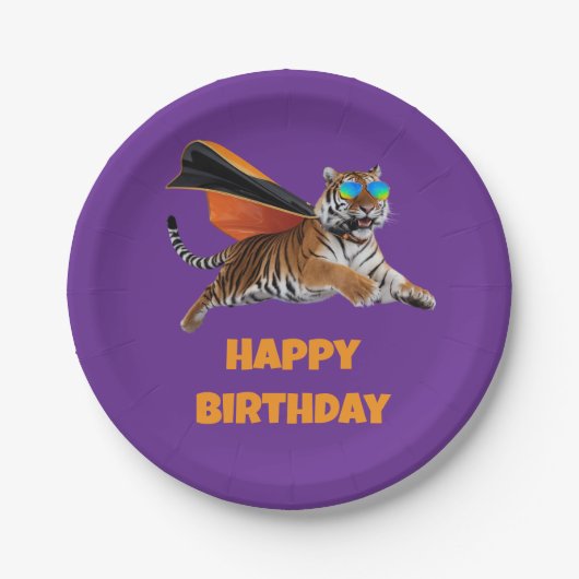 タイガースーパーヒーロー ペーパープレート (正面)