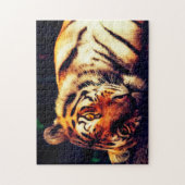 タイガース大きな猫。 ジグソーパズル (縦)