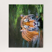 タイガース大きな猫。 ジグソーパズル (縦)