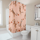 タイガース紅葉:ヴィンテージジャンプのパターン シャワーカーテン (インサイチュ)