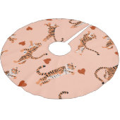 タイガース紅葉:ヴィンテージジャンプのパターン ブラッシュドポリエステルツリースカート (アングル)