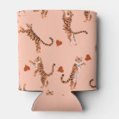 タイガース紅葉:ヴィンテージジャンプのパターン 缶クーラー (裏面)