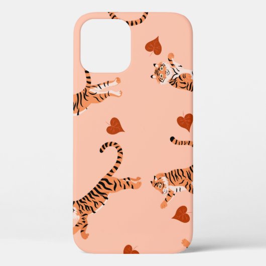 タイガース紅葉:ヴィンテージジャンプのパターン Case-Mate iPhoneケース (裏面)