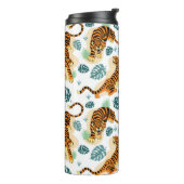 タイガース葉トロピカルヴィンテージイラストレーション。 タンブラー (回転左)