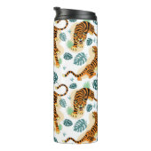 タイガース葉トロピカルヴィンテージイラストレーション。 タンブラー (回転右)