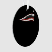 タイガース飛んでいるシャーク口 – サメ愛好家への贈り物 オーナメント (正面)