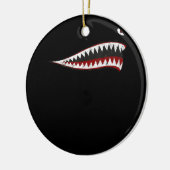 タイガース飛んでいるシャーク口 – サメ愛好家への贈り物 セラミックオーナメント (左)