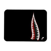 タイガース飛んでいるシャーク口 – サメ愛好家への贈り物 マグネット (横)