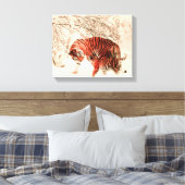 タイガース・イン・ザ・スノー キャンバスプリント (インサイチュ (寝室))