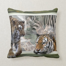 タイガース、ゼブラ、キリン初期の、ジャングル クッション