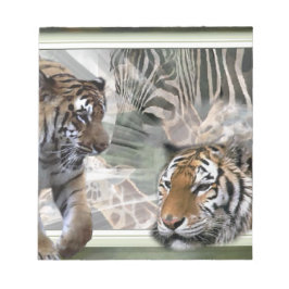 タイガース、ゼブラ、キリン初期の、ジャングル ノートパッド