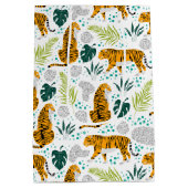 タイガース&トロピカル葉パターン ミディアムペーパーバッグ (裏面)