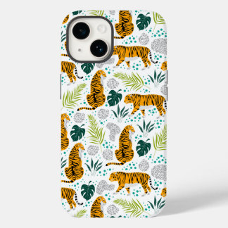 タイガース&トロピカル葉パターン Case-Mate iPhone 14ケース