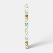 タイガース&トロピカル葉パターン SAMSUNG GALAXYケース (左側面)