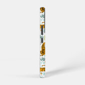 タイガース&トロピカル葉パターン SAMSUNG GALAXYケース (右側面)